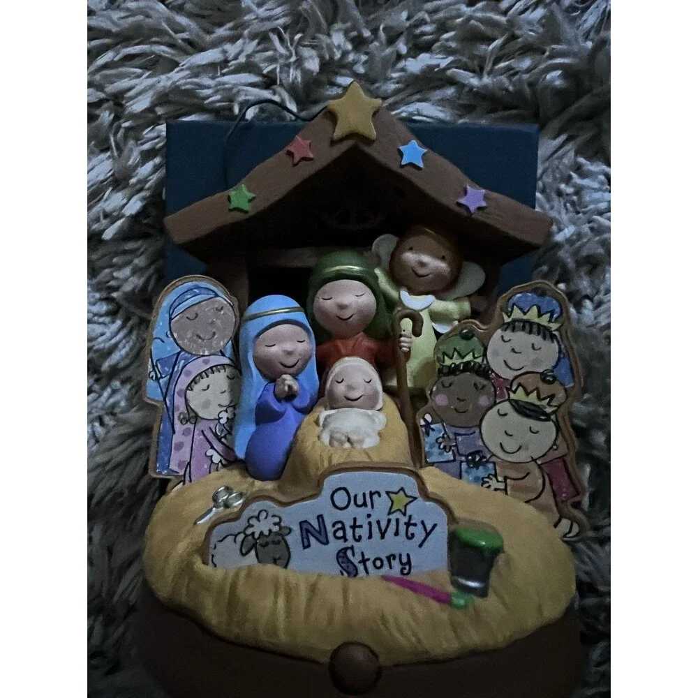 2012 Nativity Story Magic Light and Sound Hallmark Ornament Works No Box